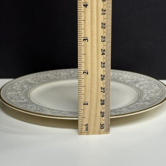 Franciscan Renaissance Grey 6 3/8" BREAD & BUTTER PLATE Floral Leaves Gold Trim - Picture 5 of 5